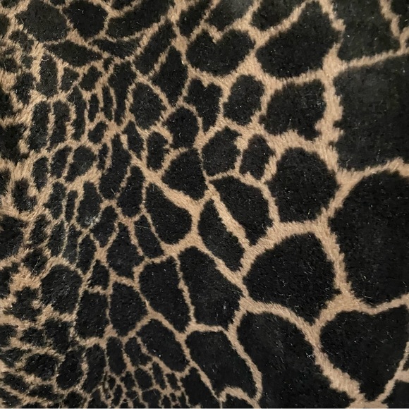 Penny Lane Style Women's Faux Fur Heavy Jacket Animal Print Brown Long Sleeve - Picture 7 of 16